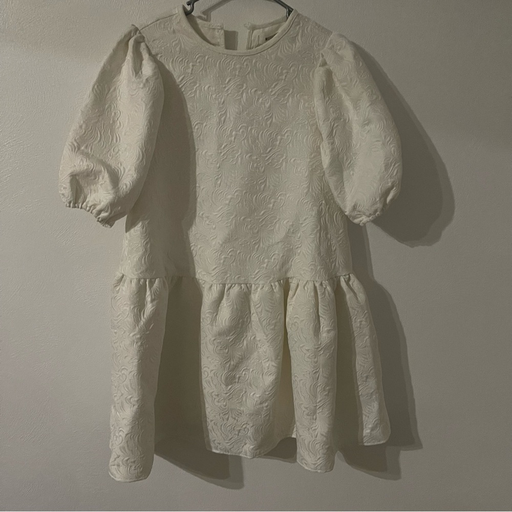 Missguided size 4 tall white babydoll dress NWT